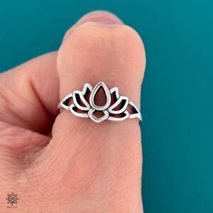 Lotus Sterling Silver Ring Size 9